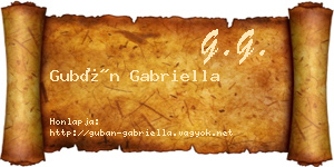 Gubán Gabriella névjegykártya